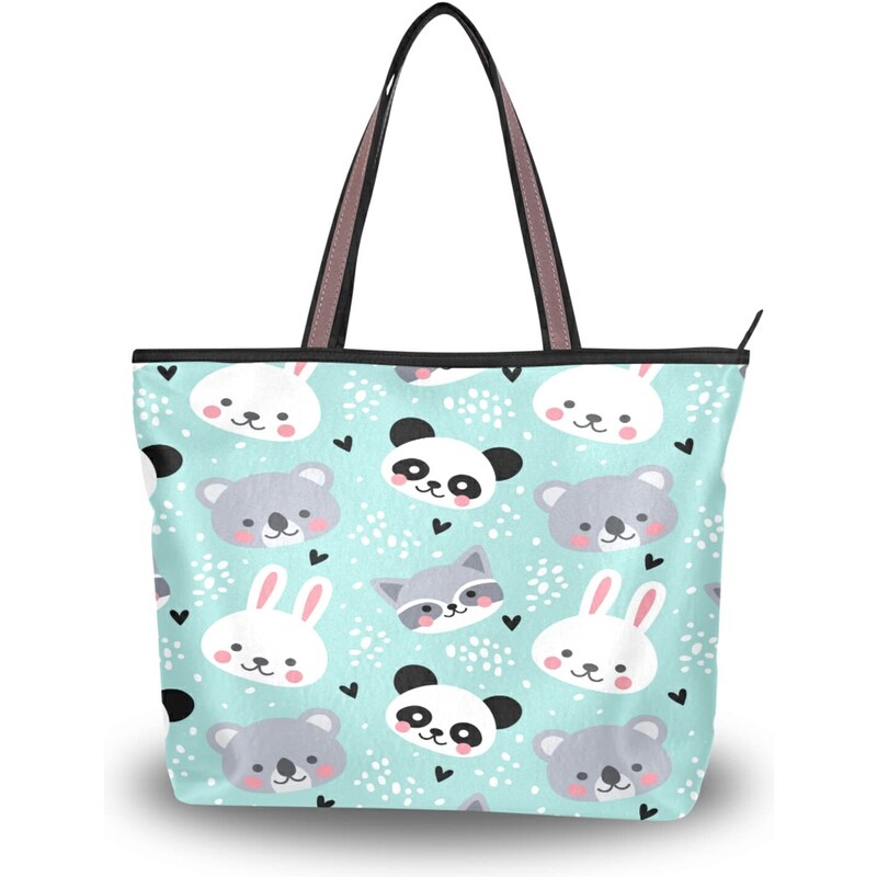 ENSIANTH Borsa A Tracolla Panda In Tela - Regalo Originale Per Amanti Dei Panda Con Cinturino Regolabile - 2