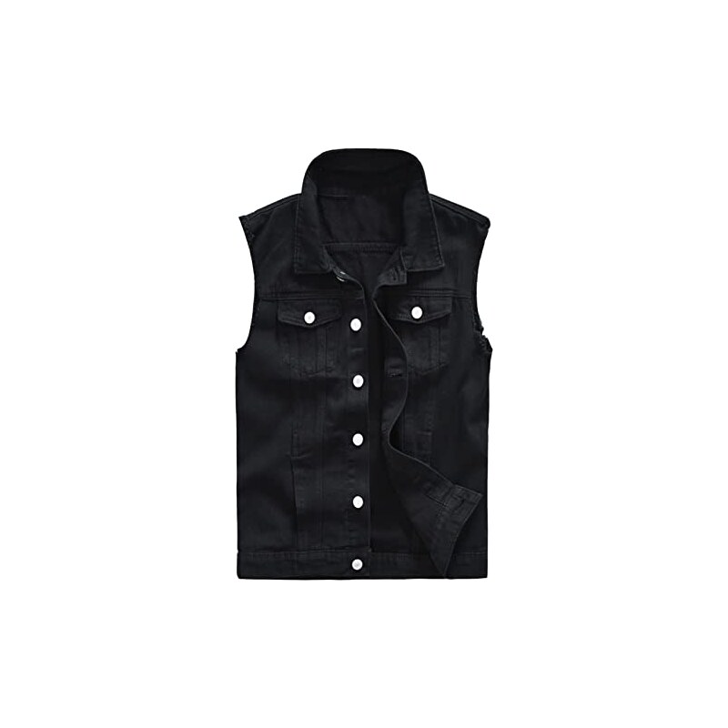 Gilet En Jean Déchiré Sans Manches Pour Femme, Gil... – Grandado