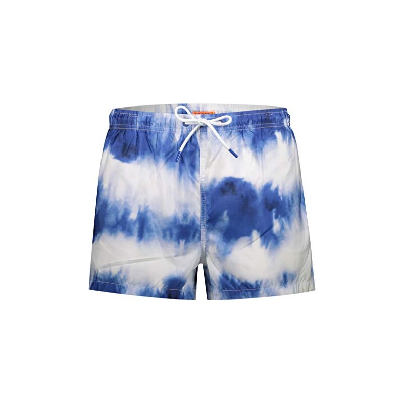 Costume Per Surf Spiaggia Difficort Costume Da Bagno Da Uomo Con Fodera A Compressione, Con Cerniera, Ad Asciugatura Rapida, Con Tasche Con Cerniera, Blu Scuro, 32 Costume Da Bagno Strisce Verdi