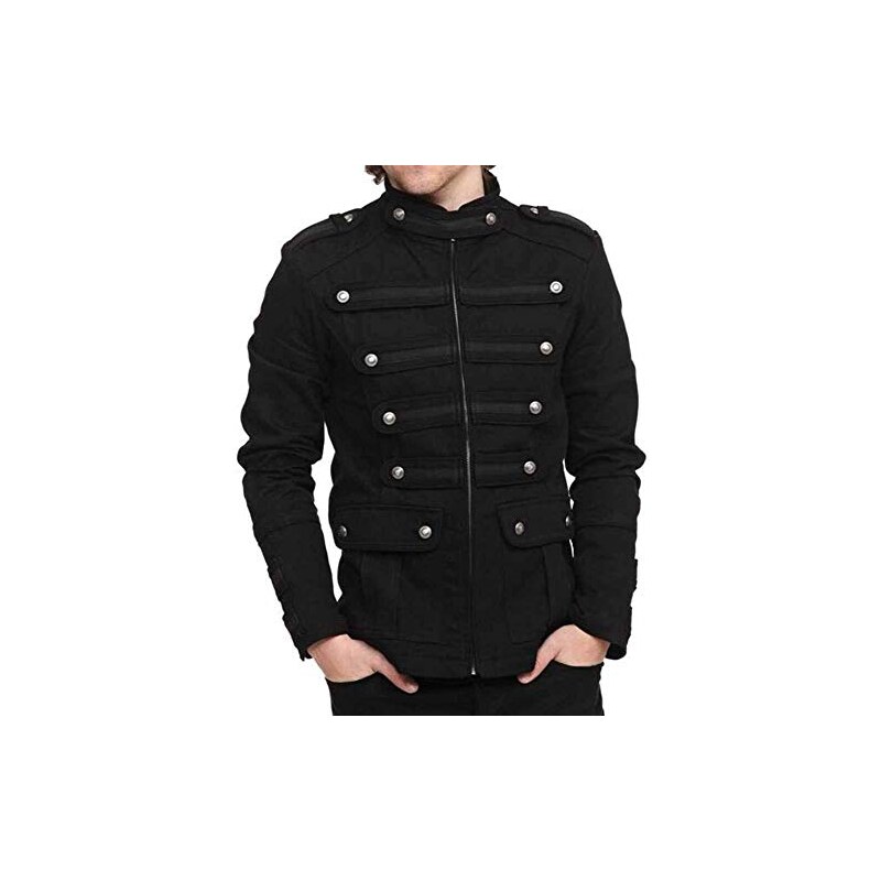 Ro Rox Giacca Donna Steampunk Militare - Giacca Da Parata In Cotone Con Dettagli Oro, Per Cosplay E Concerti - 2