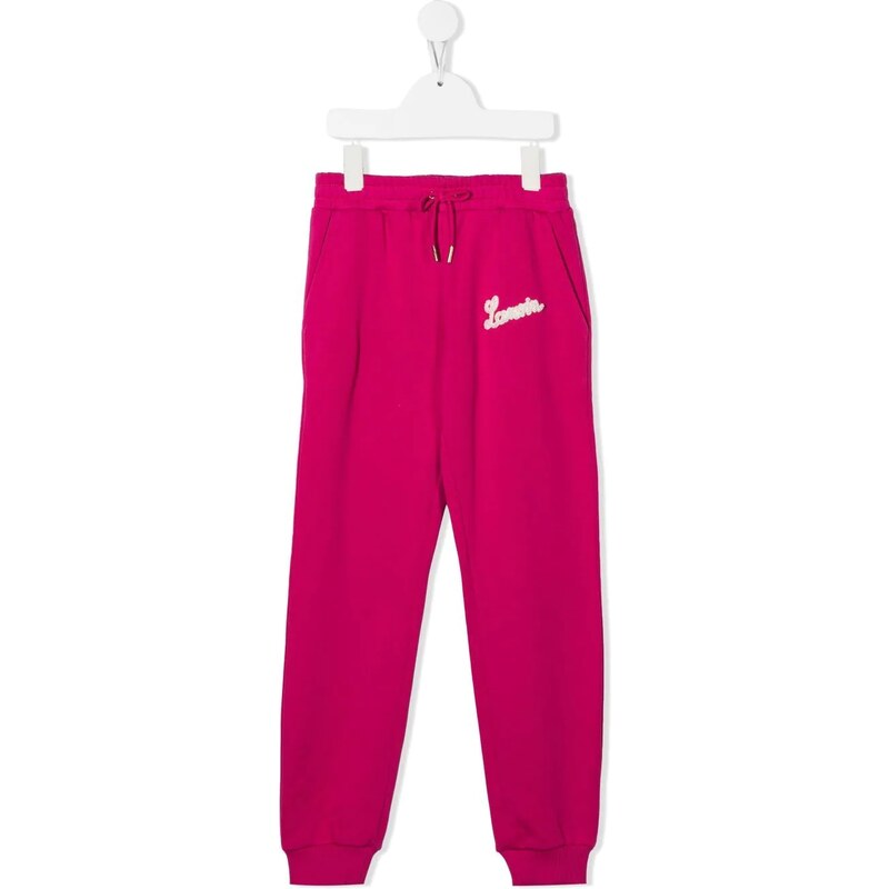 Lanvin Enfant Pantaloni sportivi con ricamo - Rosa Lanvin Enfant Pantaloni sportivi con ricamo - Rosa