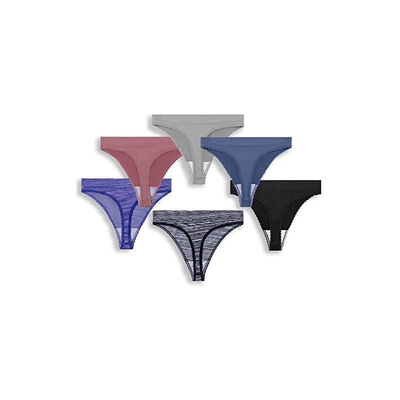 GRANKEE Thongs for Women Seamless-High Waisted Thong Underwear