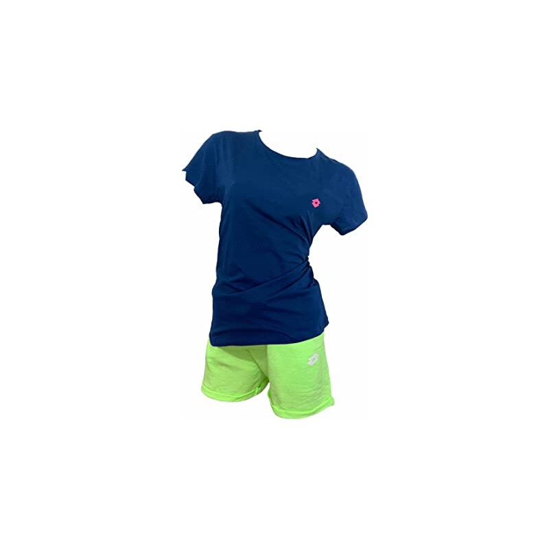 Tuta Pigiama Donna Estiva In Cotone Martissima H-M204 - Colori Bianco E Giallo - Taglie S/M, M/L, L/XL