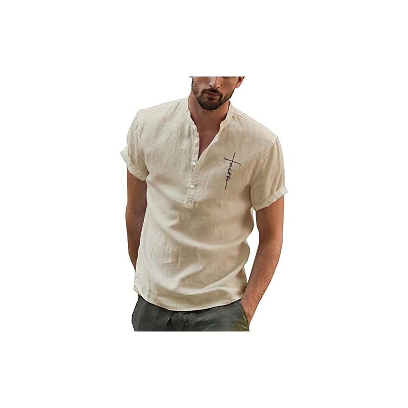 Floerns Camicia Uomo A Maniche Corte Con Stampa Scozzese – Morbida E Oversize