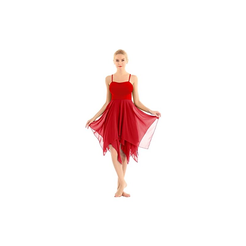 Iefiel Vestito Danza Classica Donna Tulle Chiffon Body Da Balletto Leotards Abito Da Pattinaggio