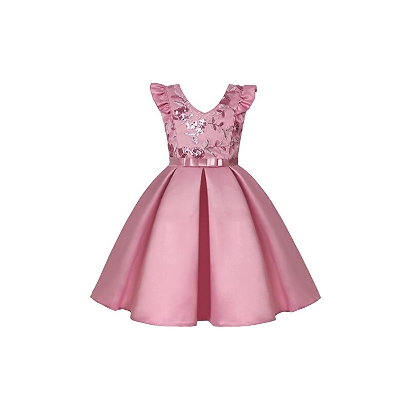Ranrann Abito Elegante Da Principessa In Chiffon Con Strass Per Festa Compleanno Vestito Cerimonia Nuziale Comunione Senza Maniche Abiti Da Sposa Per Bambine E Ragazze Bianco A 12 Anni 58805401