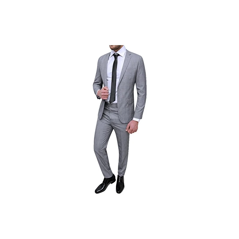 Papillon E Pochette Uomo Righe Oro Su Grigio Perla – Set Cerimonia Elegante, Made In Italy