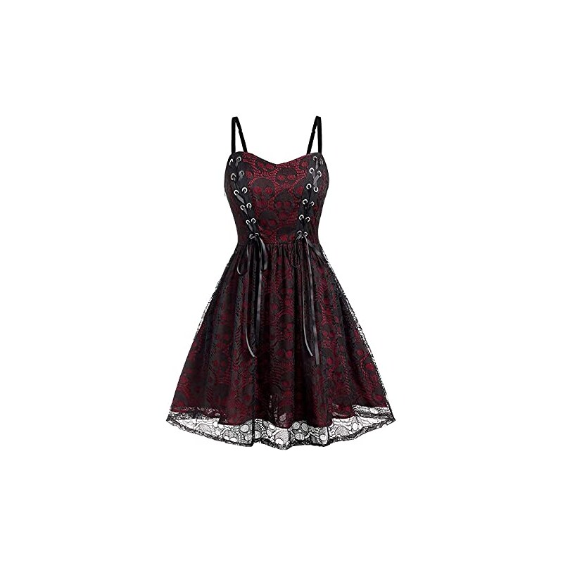 kinstell Mouwloze gothic korsetjurk voor dames , vintage