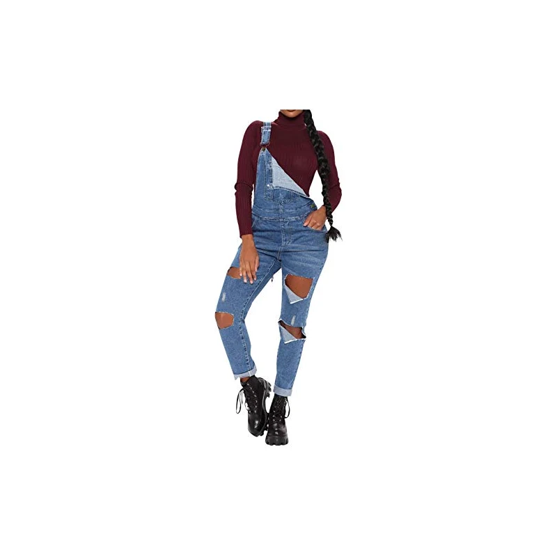 MGizo DtiSpectrum Pantaloni a Gamba Larga da Donna con Bretelle - Vita Alta, Salopette Eleganti con Spallacci Sottili e Tasche, Cropped Salopette da Tuta con Pinces
