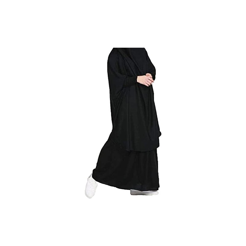 FYMNSI Abito Da Preghiera Per Bambine 2 Pezzi Con Hijab – Vestito Islamico Lungo, Taglie 1-14 Anni