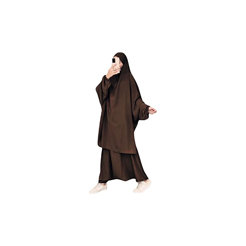 Abaya - Abito da preghiera musulmana da donna in due pezzi