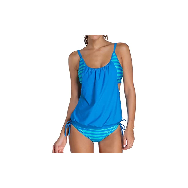 MSemis Costume Bagno Bambina Sirena - Bikini Manica Lunga UPF 50+ Per Mare E Piscina