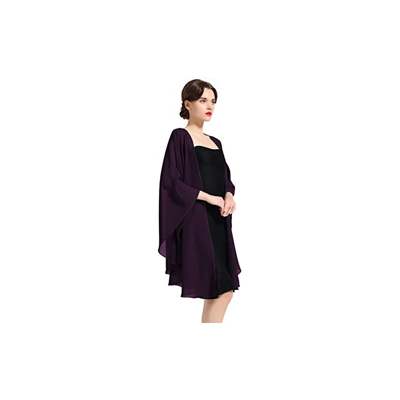 JSTHHTT 2 Pezzi Stola Scialle Donna Elegante, Coprispalle con Frange Vintage, Sciarpe Vintage Lucida a Tinta Unita, Scialli, Scintillanti Donna, per Matrimoni Cerimonia Sposa Festa