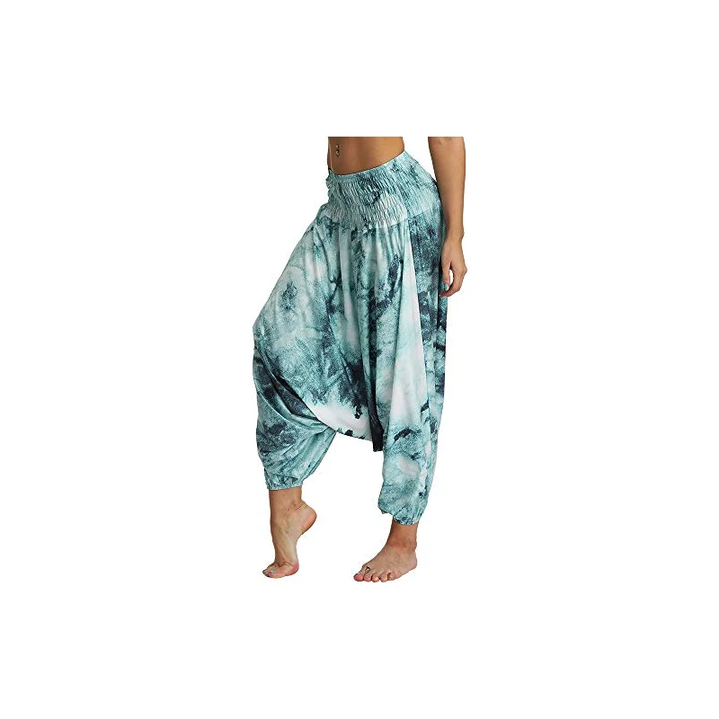 Pantaloni Harem Donna - Cavallo Basso, Vita Alta, Stile Bohemien Per Yoga E Tempo Libero - Foto 13