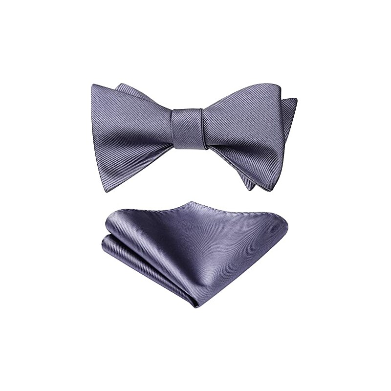 Set papillon e fazzoletto da taschino in velluto da uomo