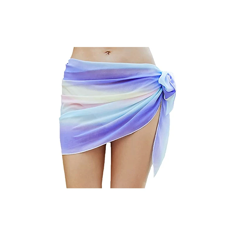 Laphilo Pareo Copricostume Donna Chiffon Corto Mare Spiaggia Vacanza Cod 6089 Rosso 121131840