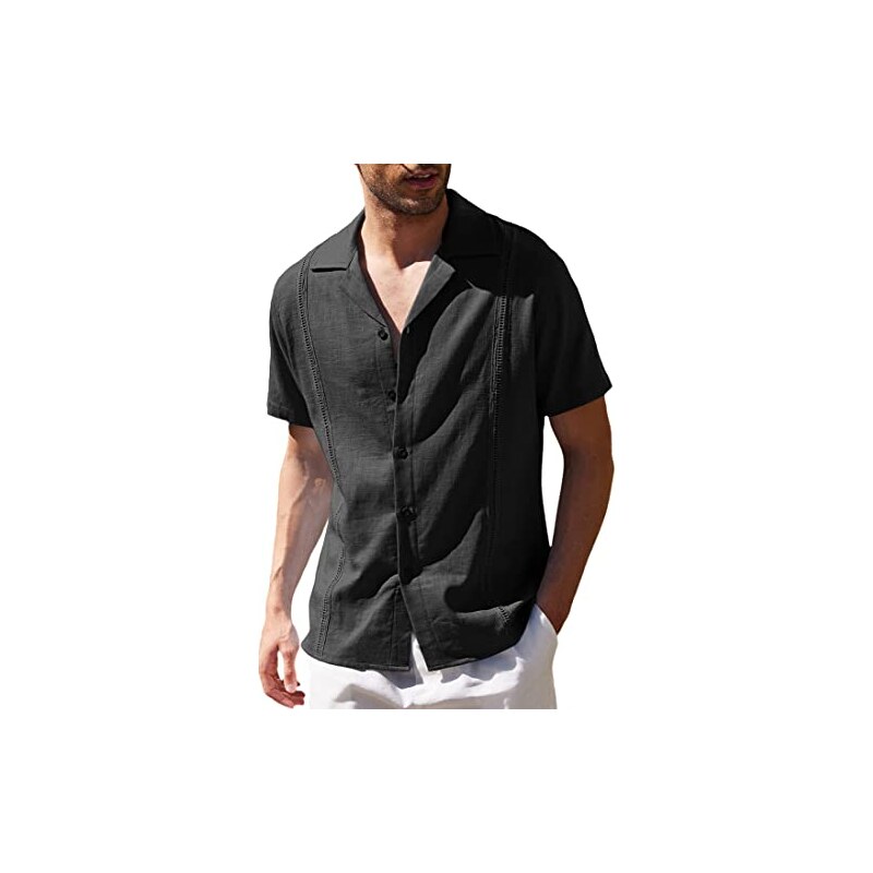 Camicia Estiva Maglia Maniche Corte Con Cappuccio Camicie A