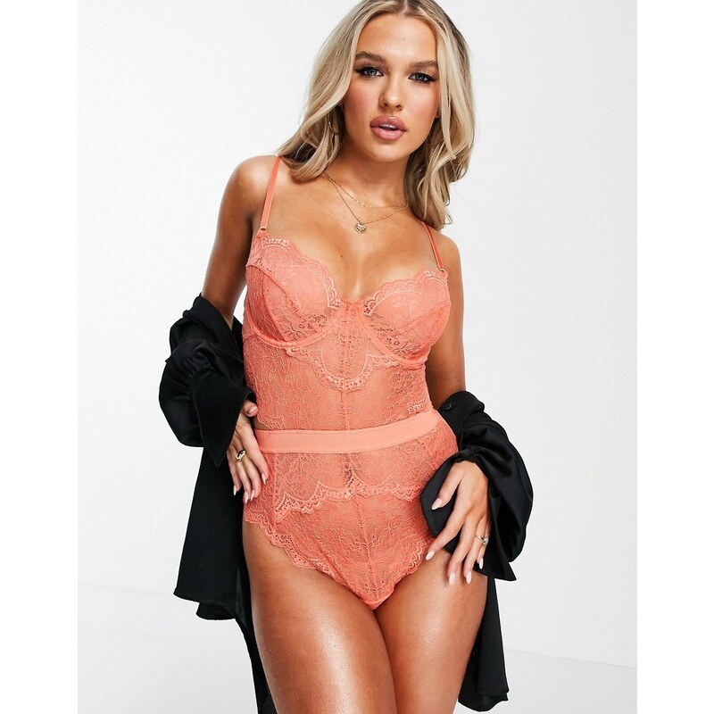 Ann Summers - Hold Me Tight - Body in pizzo arancione