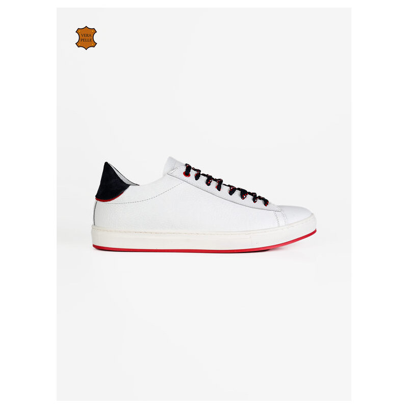 Freetime Sneakers Uomo In Pelle Basse Bianco Taglia 40