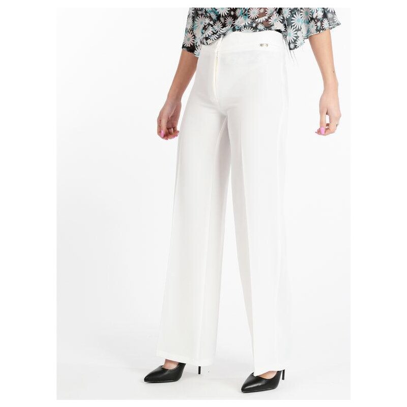 Coveri Collection Pantaloni Donna Eleganti Bianco Taglia 44