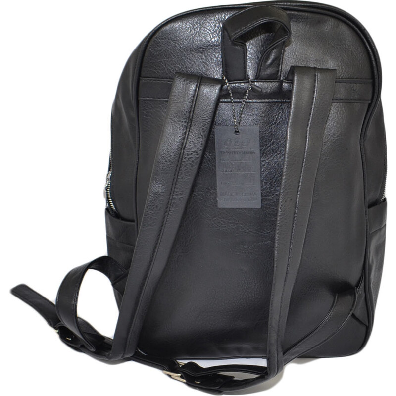 Malu Shoes Zaino uomo borsa cartella tascata chiusura zip 2 aperture vari scompartimenti frontale capiente bagaglio viaggio nero
