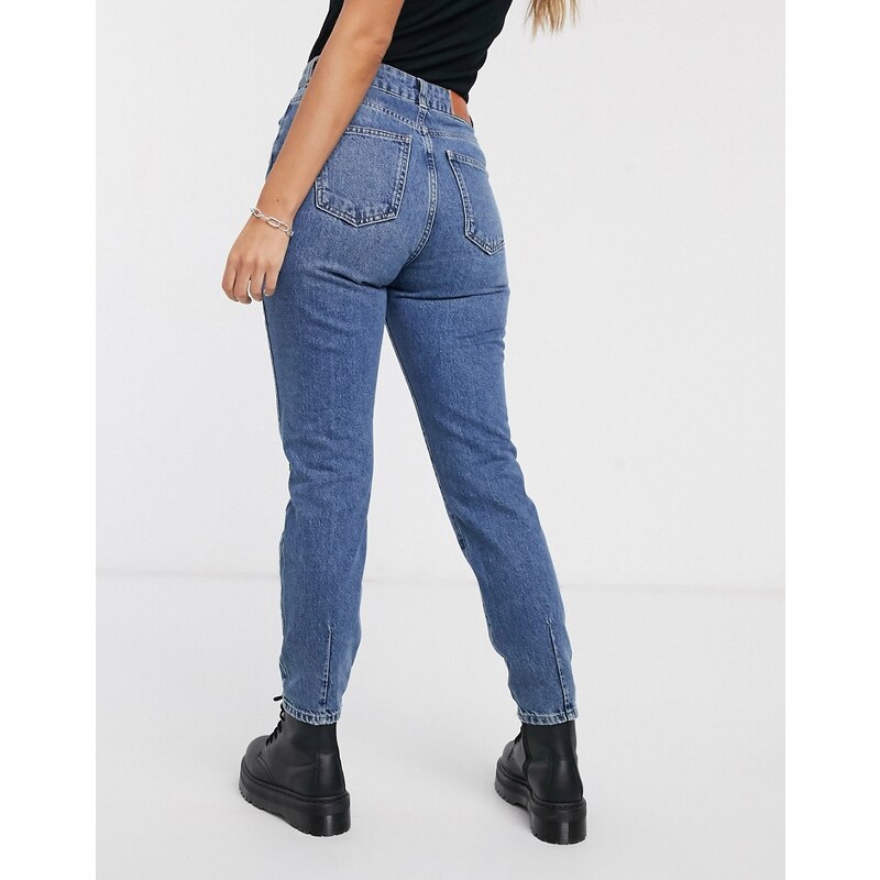 Noisy May - Isobel - Mom jeans premium a vita alta blu medio