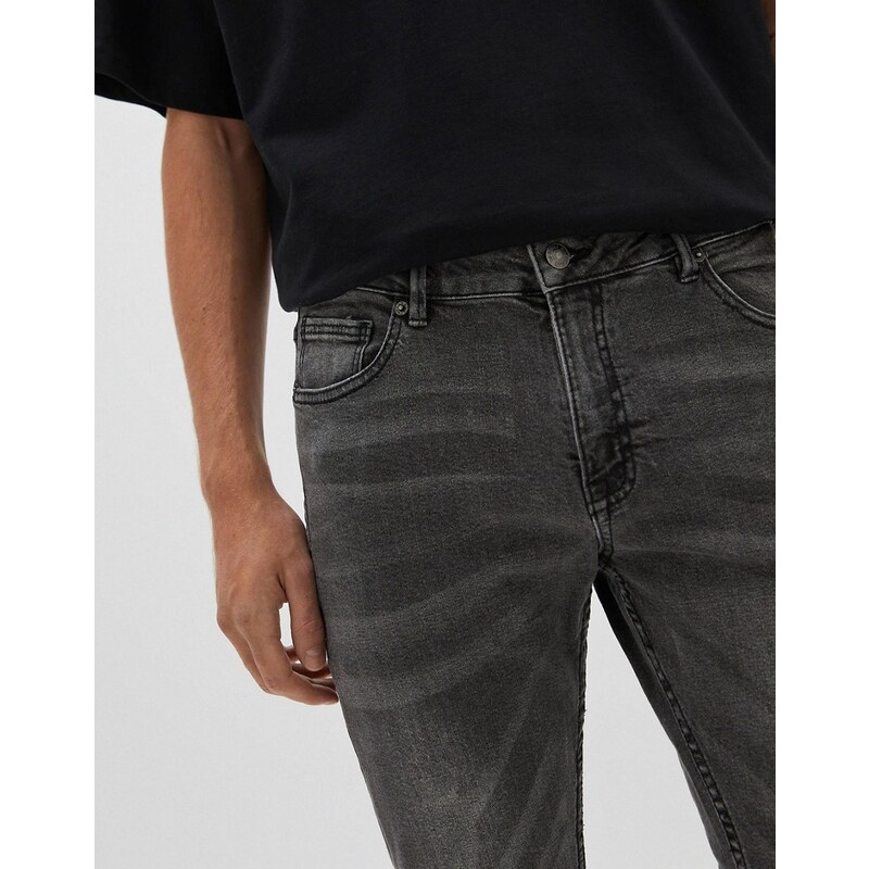 Pull&Bear - Jeans super skinny in grigio