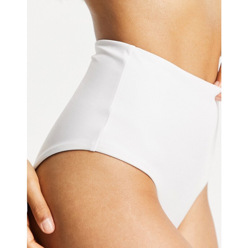 ASOS Petite ASOS DESIGN Petite - Mix and Match - Slip bikini a vita alta bianchi-Bianco