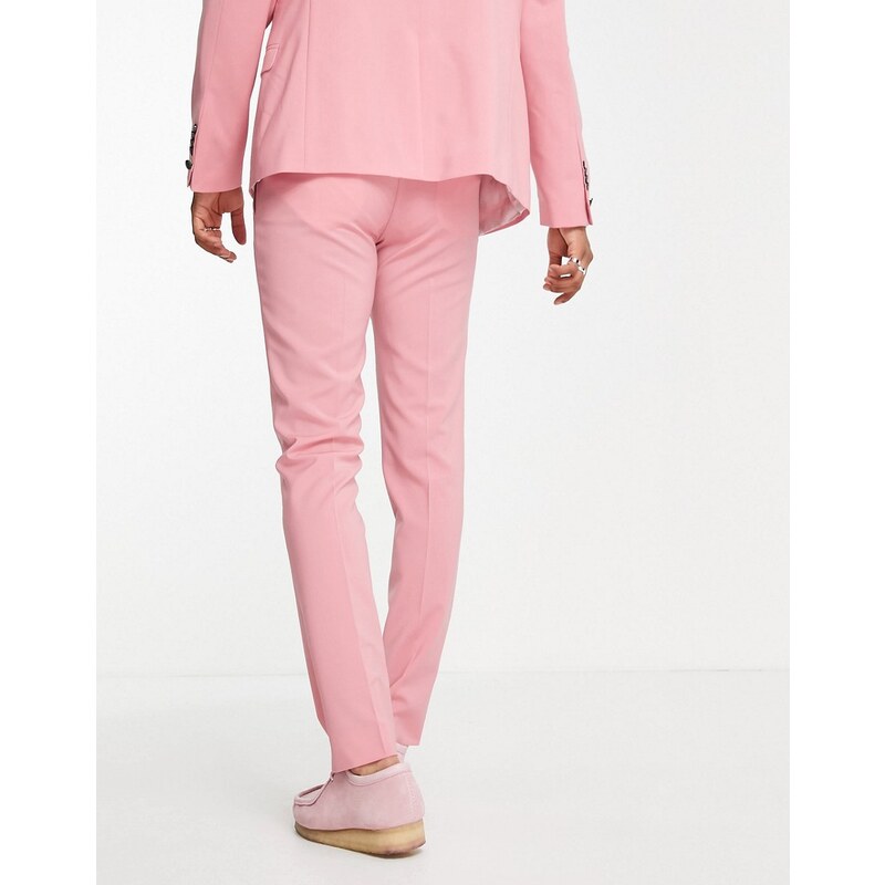 Twisted Tailor - Pantaloni da abito skinny rosa