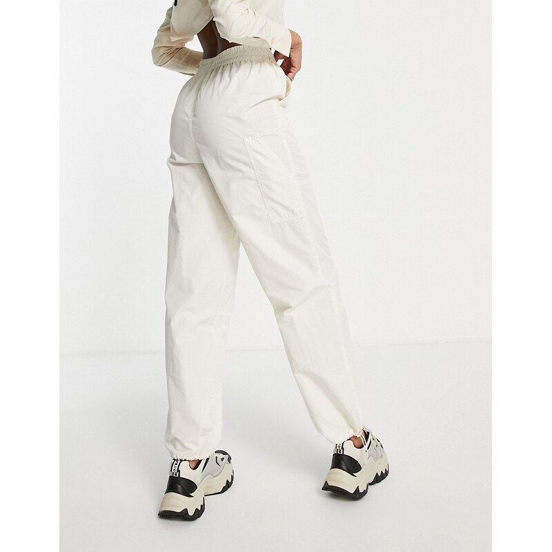 River Island - Pantaloni Cargo Beige Con Fondo Elasticizzato E Zip - Foto 10