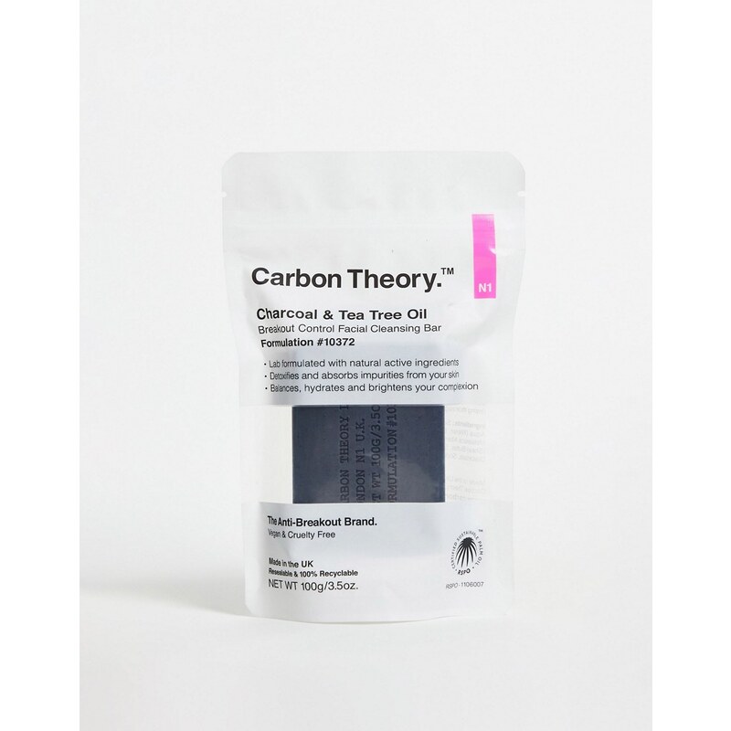 Carbon Theory's - Sapone viso anti imperfezioni al carbone e olio di tea tree da 100 g-Nessun colore