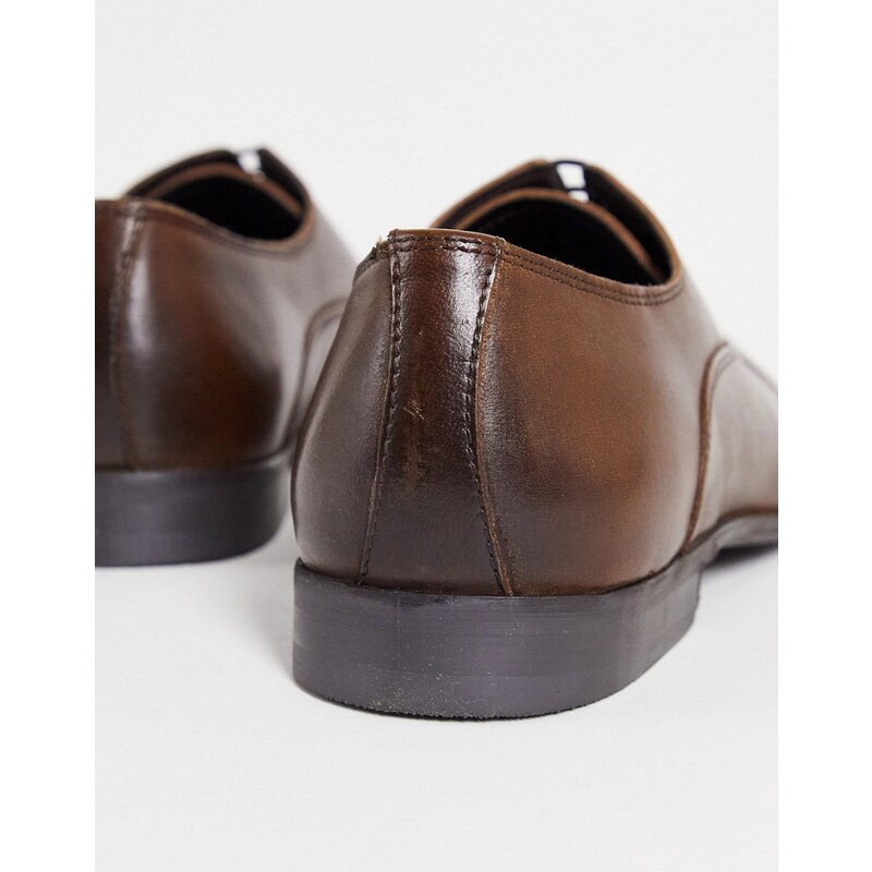 Schuh - Rome - Scarpe in pelle marrone con punta rivestita