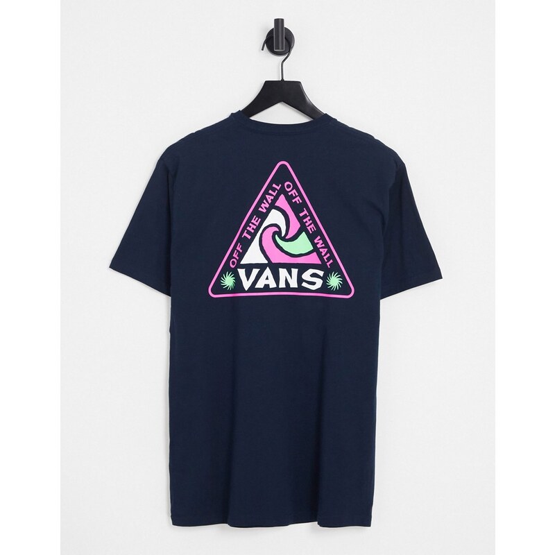 Vans - Summer Camp - T-shirt unisex blu navy con stampa sul retro