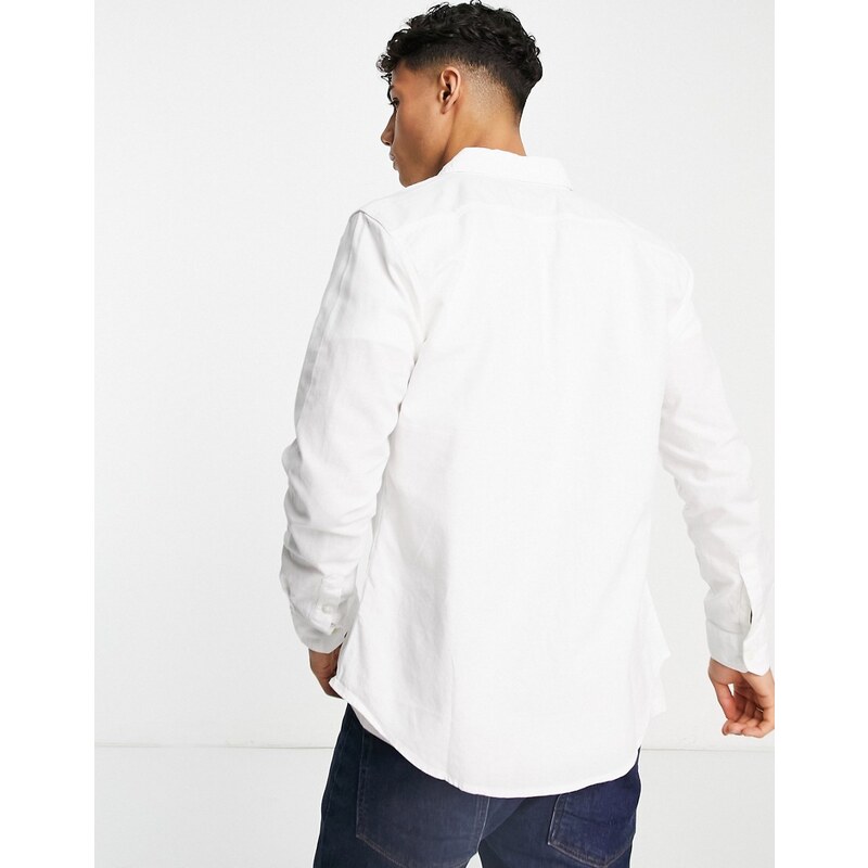 Levi's - Camicia Oxford bianca con logo piccolo-Bianco