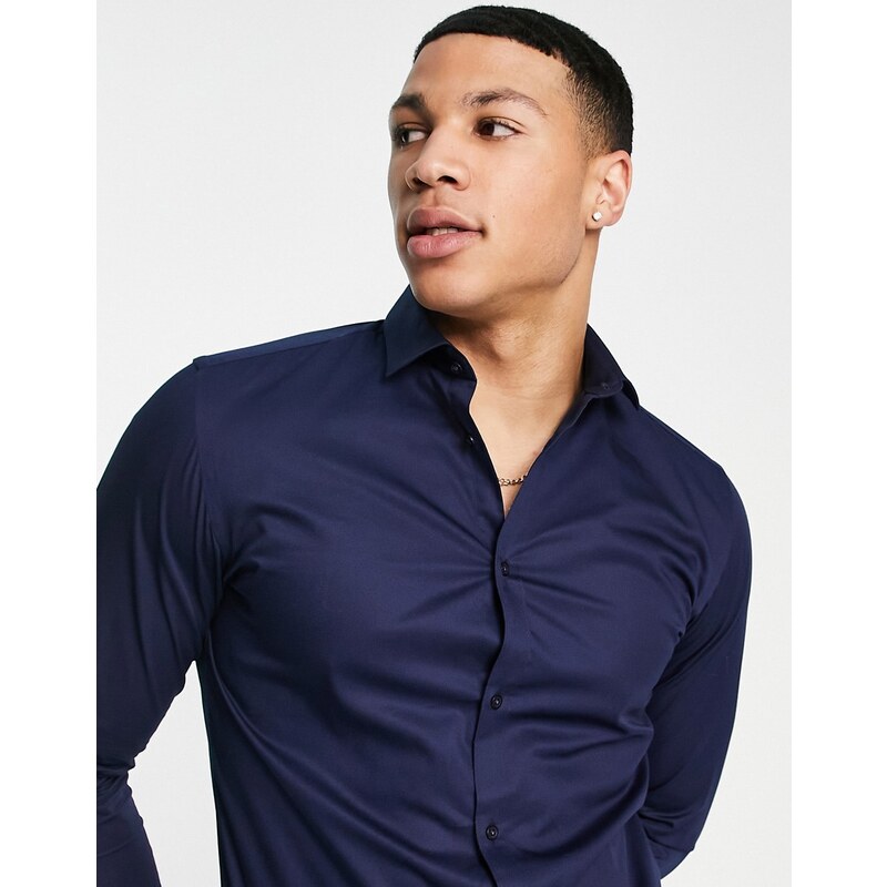 Jack & Jones Premium - Camicia slim blu navy