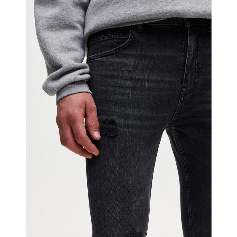 Pull&Bear - Jeans super skinny premium neri-Nero