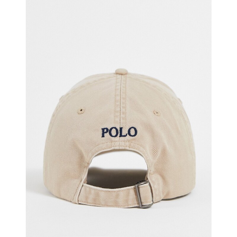 Polo Ralph Lauren - Cappello con visiera beige con logo-Neutro