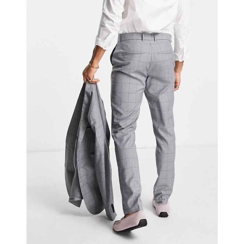 Esclusiva New Look - Pantaloni da abito skinny grigio medio