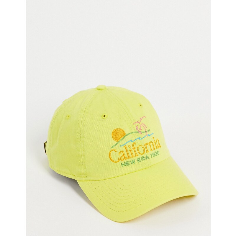 New Era - 9Twenty - Cappello unisex con visiera giallo con scritta "California"