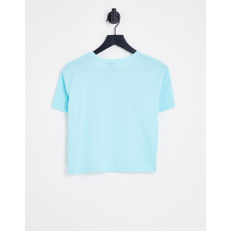 Pieces - T-shirt corta turchese-Blu
