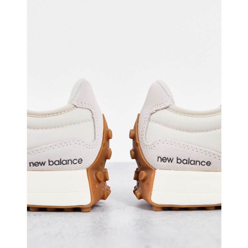 New Balance - 327 - Sneakers animalier bianco sporco e leopardate