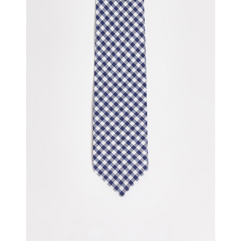 Harry Brown - Cravatta blu navy a quadretti