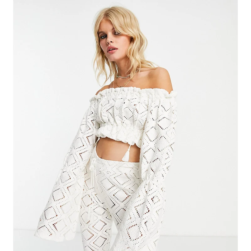 Cardigan Aperto Fiocco Anteriore Vestito Cardigan Donna Uncinetto Con Fiocco - Bolero Leggero Maniche Corte Per Vestiti Estate Bolero Donna Estate - Foto 5