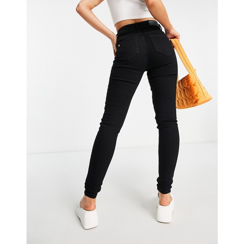 Noisy May - Premium Callie - Jeans skinny a vita alta neri-Nero
