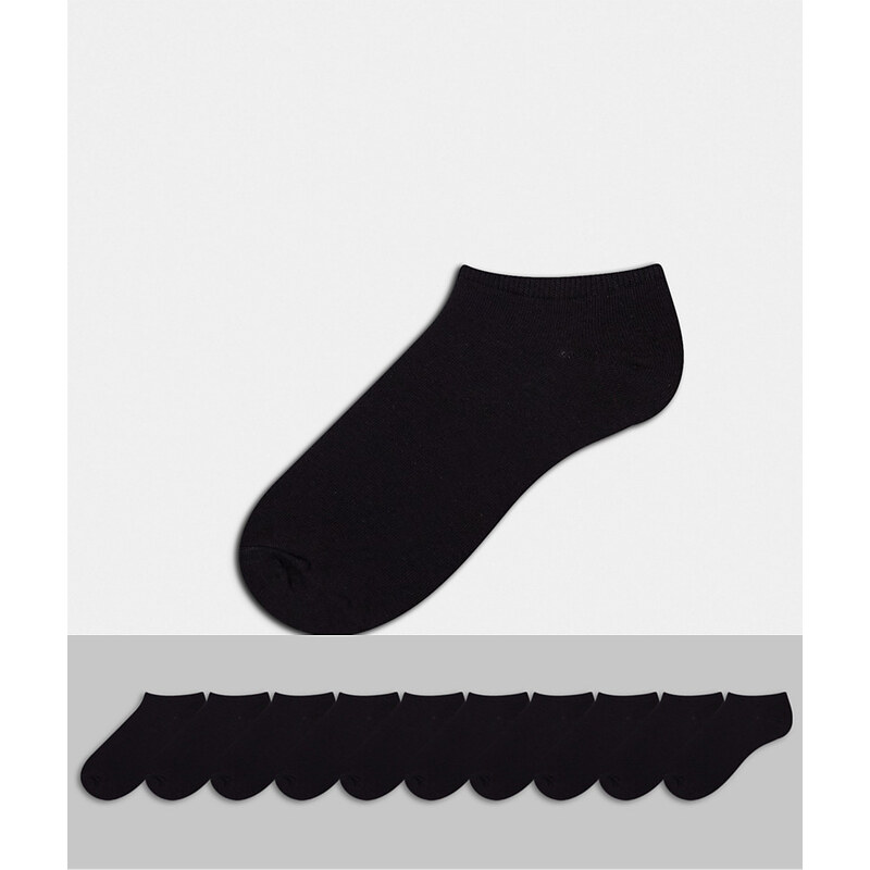 Jack & Jones - Confezione da 10 paia di calzini neri-Nero