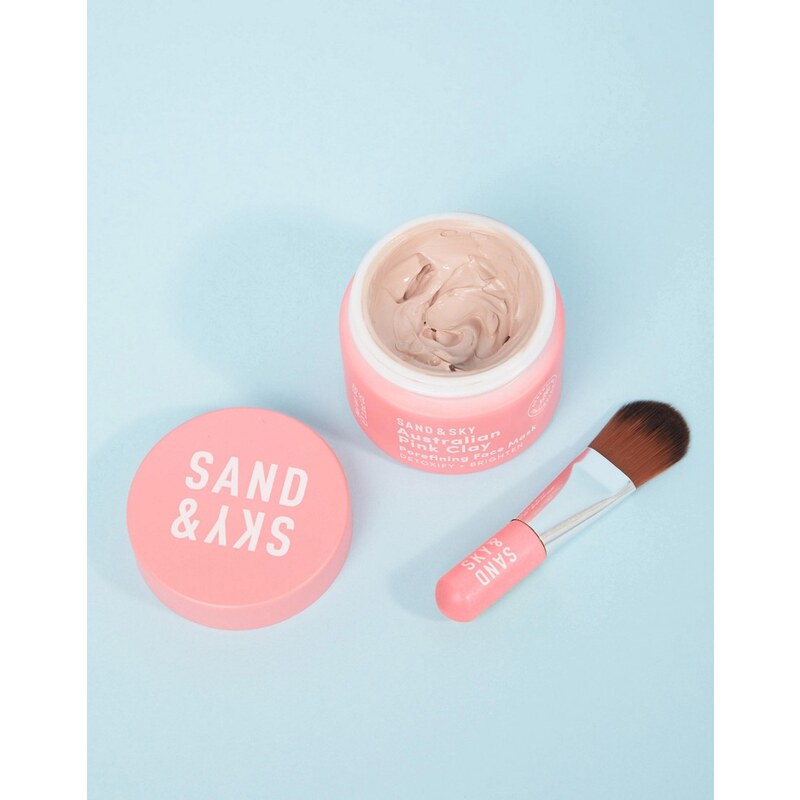 Sand & Sky - Maschera viso levigante all'argilla rosa australiana da 60 g-Nessun colore