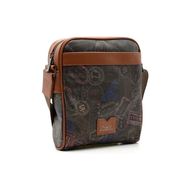 Borsa A Tracolla ALV Di Alviero Martini - Modello No Borders In Poliuretano Per Uomo, Chiusura Con Zip