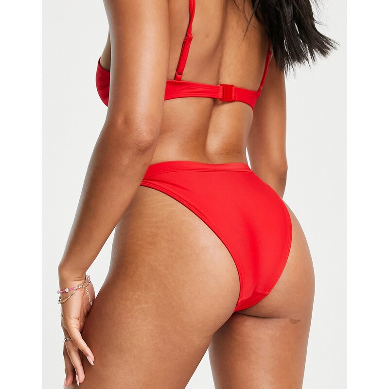 UNIQUE21 Unique 21 - Slip bikini sgambati rossi-Rosso