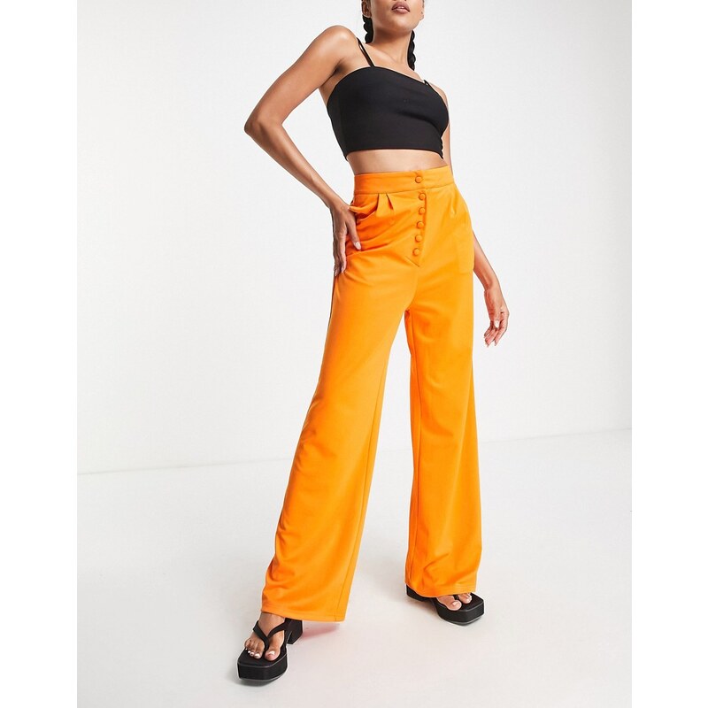 Extro & Vert - Pantaloni extra larghi a fondo ampio arancioni-Arancione