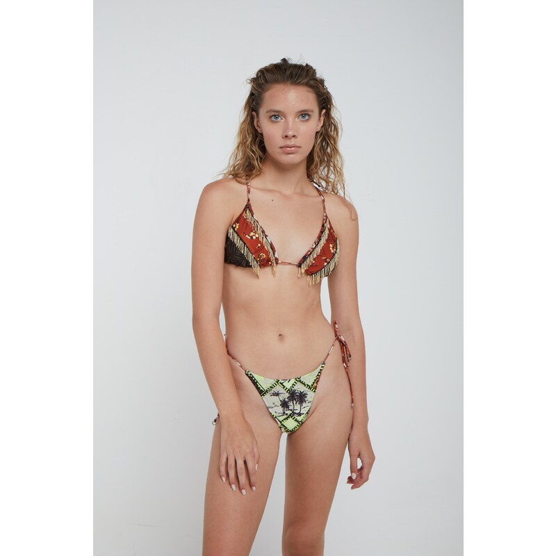 EFFEK F**K Bikini Corallini con Top a Triangolo